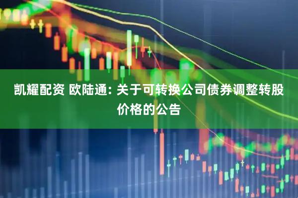 凯耀配资 欧陆通: 关于可转换公司债券调整转股价格的公告